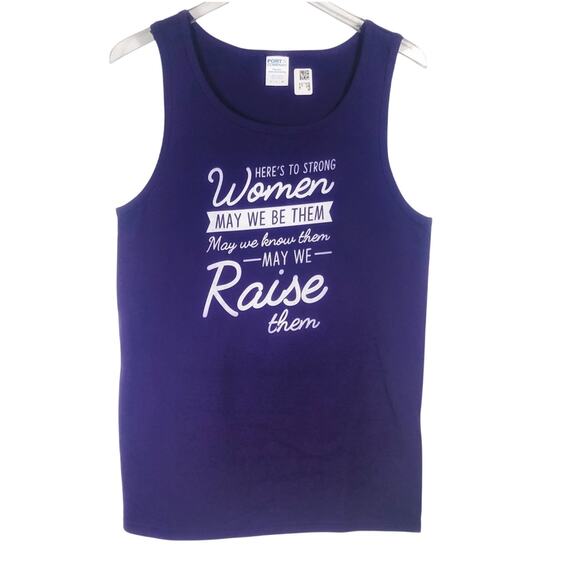 Here's To Strong Women Purple Tank Top NWOT Size S - Picture 2 of 6